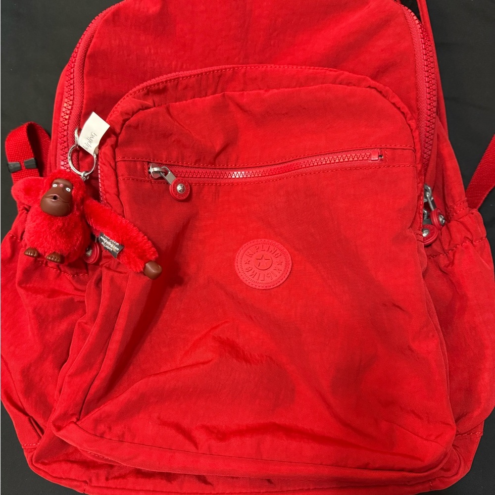 Kipling Seoul GO Large Laptop Backpack all red